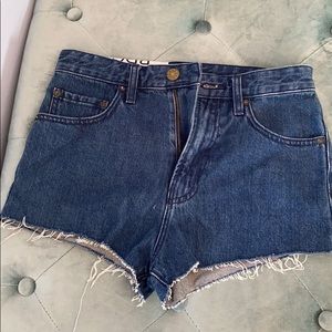 Dark wash cheeky highrise urban outfitters shorts